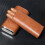 Cigar Case Three-Finger Portable Cigar Humidor PU Leather Case Box,Brown 4