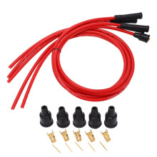 Ignition Wire Set Silicone 1m Car Ignition Wire for 4 Cylinder Automobile 8mm Ignition Wire Set