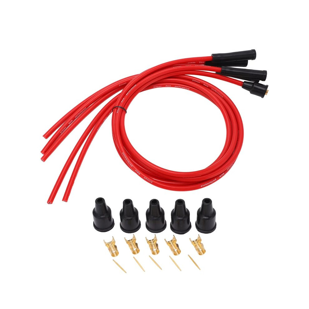 Ignition Wire Set Silicone 1M Car Ignition Wire For 4 Cylinder Automobile 8Mm Ignition Wire Set 4712137607774