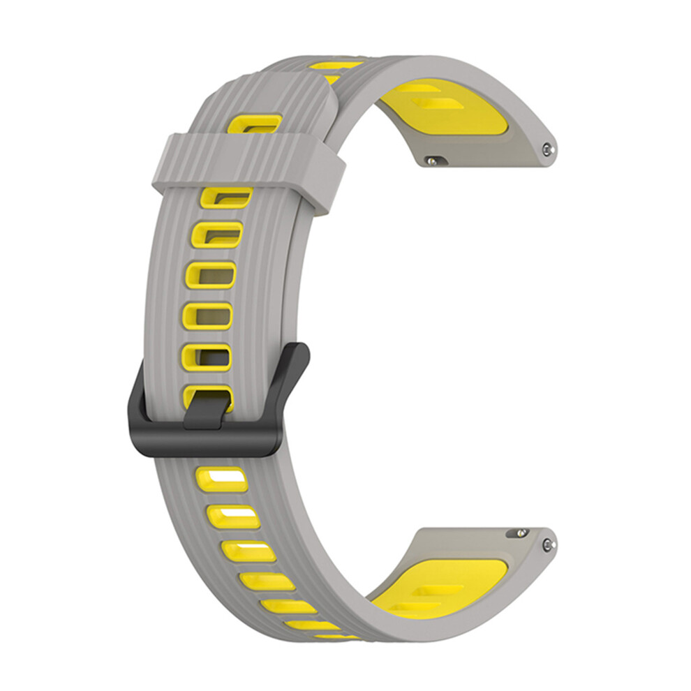 (Gray ) 22Mm Two-Tone Striped Silicone Watch Band Watch Strap For Huawei Gt3 Se Yellow 688249443897
