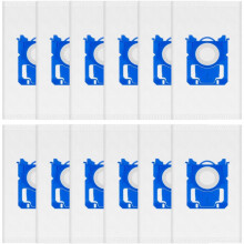 12 Vacuum Cleaner Bags S-Bag for AEG/ VX6 VX7 VX8 Classic Long Performance FC8021/03, for AEG/ System
