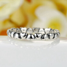 925 Sterling Silver Forever Love Heart Finger Ring Jewelry NewYear & Valentine's Day Gift Size 8