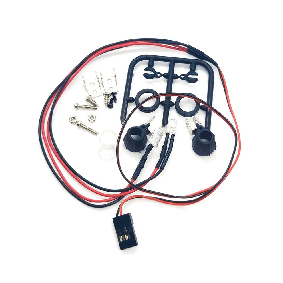 Saudism Light 1Set Rc Car Roof Luggage Rack Led Spot Kit For Scx24 1/24 1/12 1/16 Rc Car Accessories Round