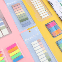 8-Pack 1020 Bitar Sticky Index-Flikar med Linjal, Skrivbara Filflikar Flaggor, FäRgade Page Makers Stick-Anteckningar