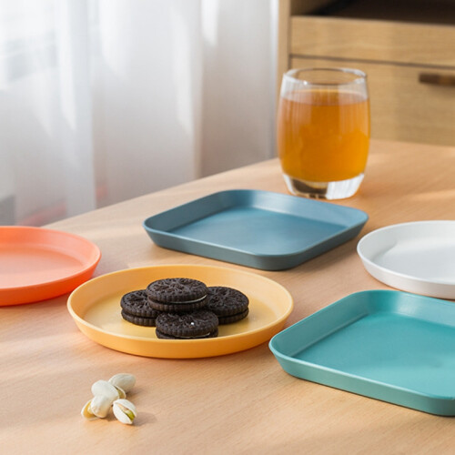 Household Japanese Bone Plate, Square Snack Plate, Plastic Fruit Bone Plate, Cake Plate, Table Plate E 1