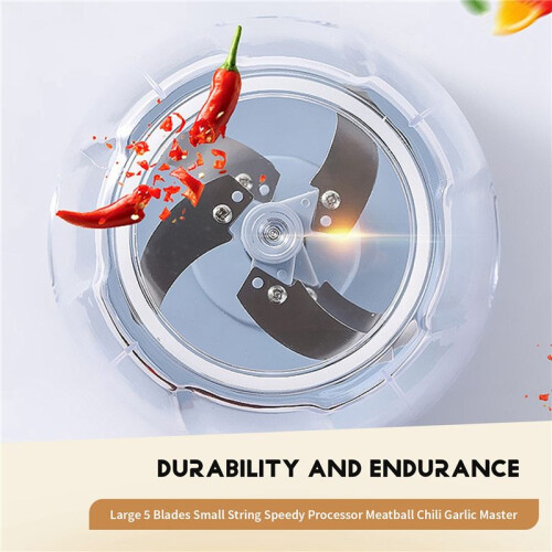 Food Chopper Manual Hand Pull Large 5 Blades Small String Speedy Processor Meatball Chili Garlic Master 2