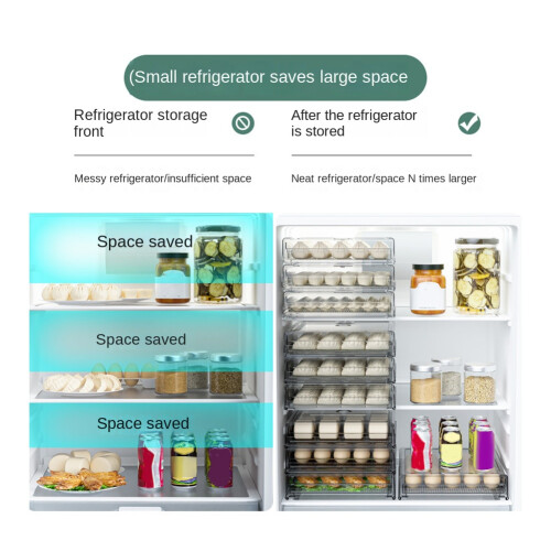 Timekeeping Freeze Storage Box Refrigerator Dumplings Box Tray Kitchen Food Fresh Stackable Organizer Container with Lid 2