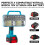 40W 4200LM LED Work Light 3 Brightness Modes USB Wireless Light for  18V Batteries 6