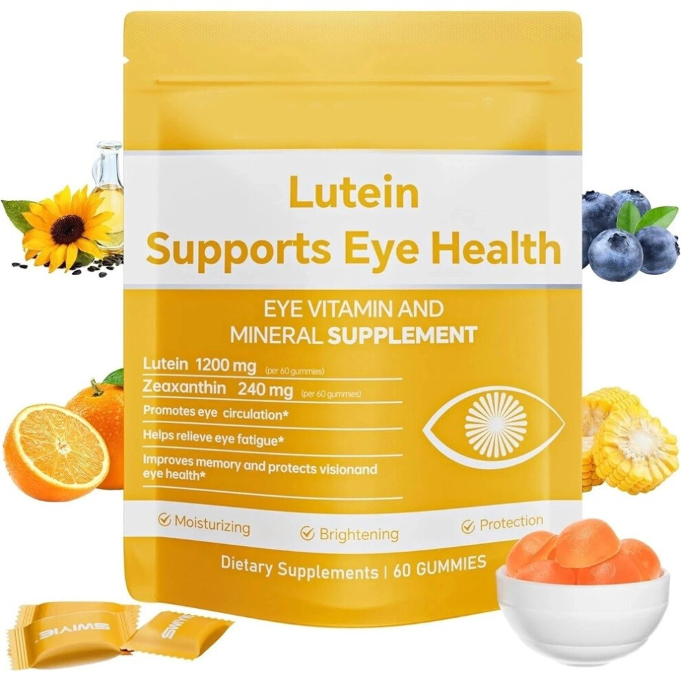 (2 PCS) Lutein Gummies - Eye Health Support with Lutein & Zeaxanthin, 60 Gums