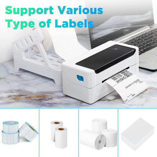 Shipping Label Holder for Roll and Fanfold Thermal Labels Work with Desktop Label Printer 2