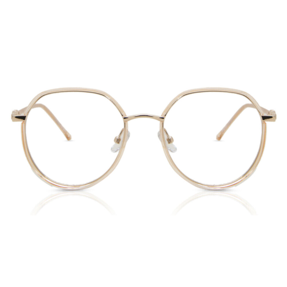 Smartbuy Collection Full Rim Oval Transparent Brown Rose Gold Ulrich Mtr-95E Unisex Eyeglasses