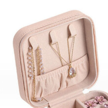 Scatola Portagioie Personalizzata con Bellissimi Fiori Freschi, Regalo Ideale per Donne e Ragazze, Scatola Portaoggetti Adatta Ai Viaggi, Colore Rosa