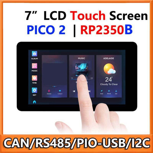 For Raspberry Pi  2 RP2350B 7" Capacitive Touch Screen LCD 800x480 Display Development Board B 2