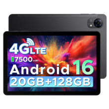 (BLACK) DOOGEE Tab G5 Android 16 Tablet with Sim Card Slot,10 Inch Tablet & Gemini AI, 20GB+128GB/2TB & T7200 Octa Core Android Tablets, 7500 mAh