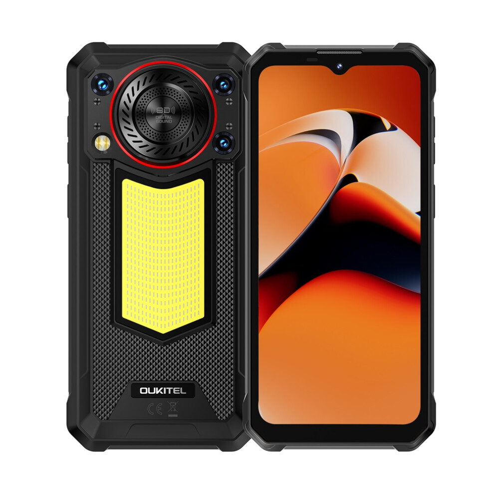 Oukitel (Black) Wp53 S 4G Rugged Phone 4G 128Db Loudspeaker 4Gb Ram 128Gb Rom 11000Mah Android 15 Cellphone-Black