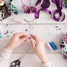 4er-Pack gebogene Bastelpinzetten – Metall & Kunststoff