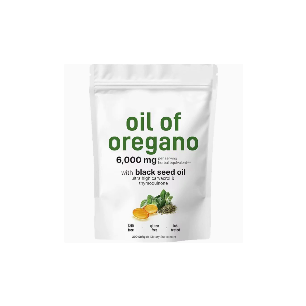 Black (2Pack) Oil Of Oregano Softgels 6000Mg Per Serving, 300 Count