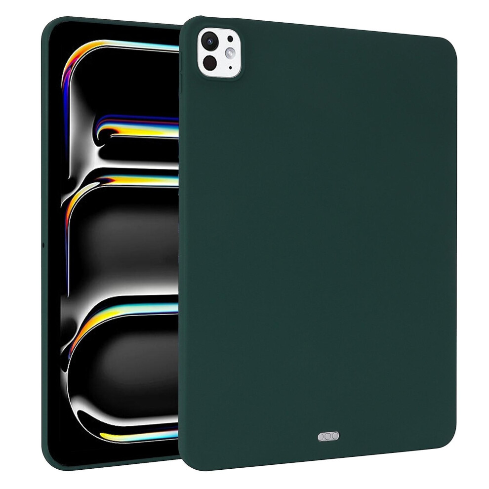 Compatible Ipad Pro 11 2024 Oil Spray Skin-Friendly Tpu Tablet Case:deep Green 4984195313649