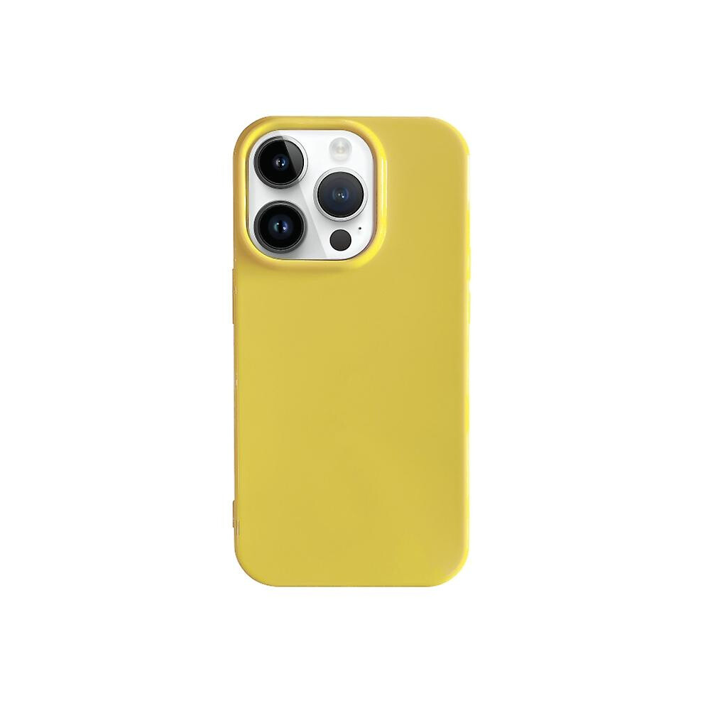 Compatible Iphone 14 Pro Pro Shockproof Solid Color Tpu Phone Case: Yellow 4984195313618