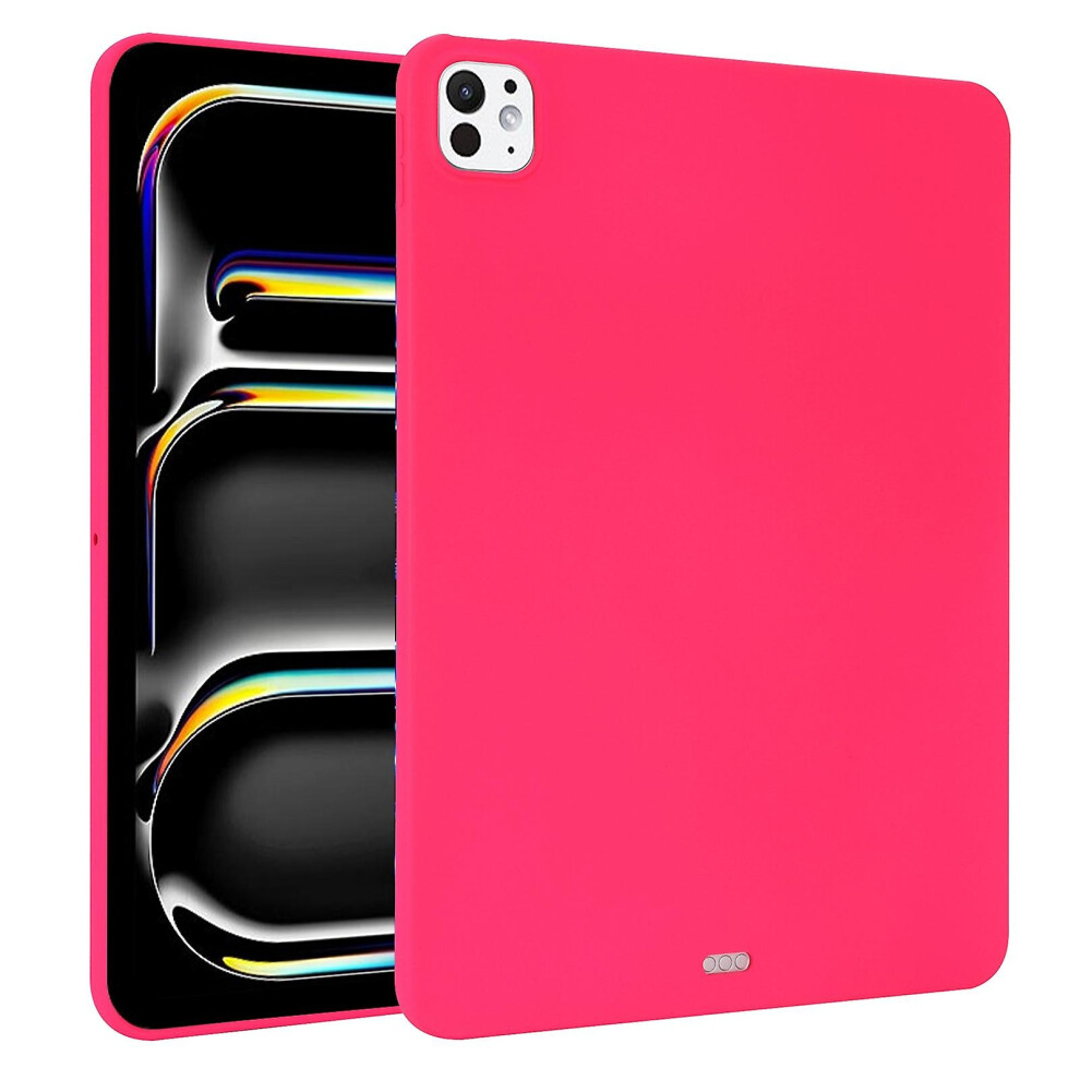 Compatible Ipad Pro 11 2024 Oil Spray Skin-Friendly Tpu Tablet Case:rose Red 4984195313700