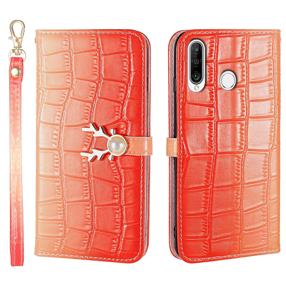 Compatible Huawei P30 Lite Phone Case With Strap:gradient Red 3715007222092