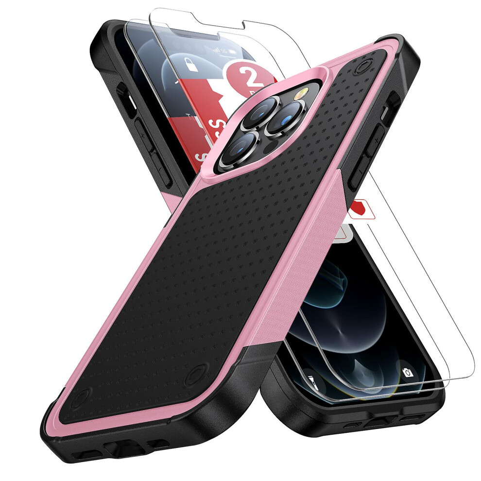 Fashion And Simple Phone Case Compatible Iphone 13 Pro:pink And Black 3225532135564