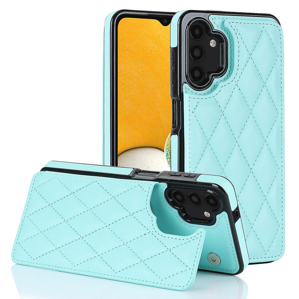 Samsung A13 4G 5G Case, Pu Leather Flip Cover Magnetic Closure Wallet Card Slots Stand Case: Green 3654584403794