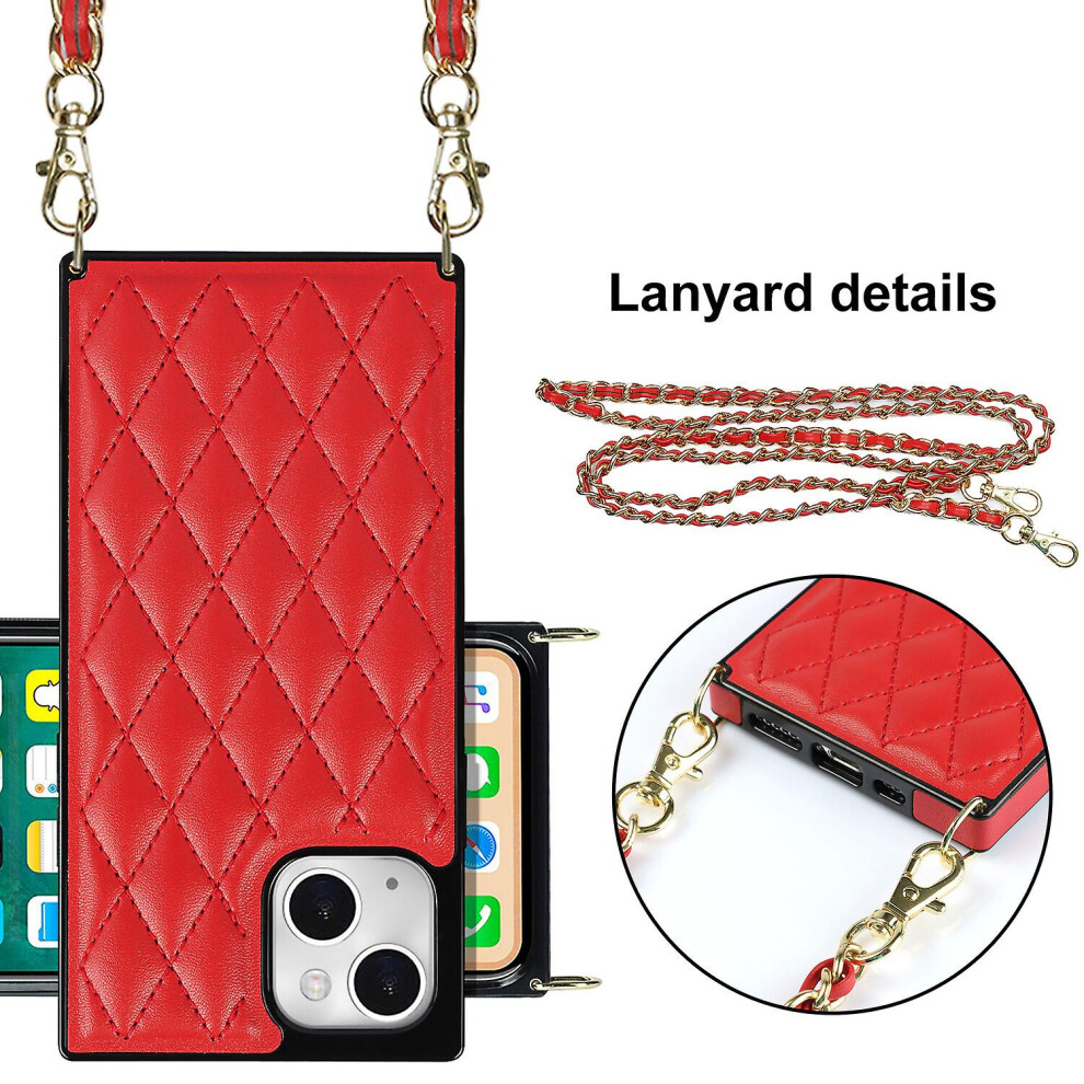 Cross Body Lanyard Cover Compatible Iphone 13 Case: Red 3403292163496