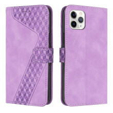 iphone11 pro max Case, PU Leather Flip Cover Magnetic Clasp Design Wallet Card Slots Stand Case:Purple