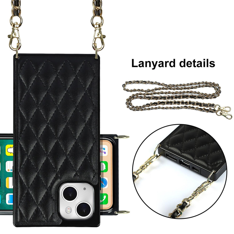Cross Body Lanyard Cover Compatible Iphone 13 Case: Black 3403292163458