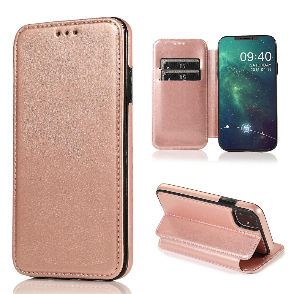 Iphone 11 Case Leather Wallet Flip Phone Case: Pink 3581503313875