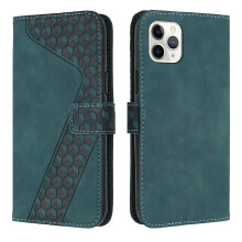 iphone11 pro max Case, PU Leather Flip Cover Magnetic Clasp Design Wallet Card Slots Stand Case:Green