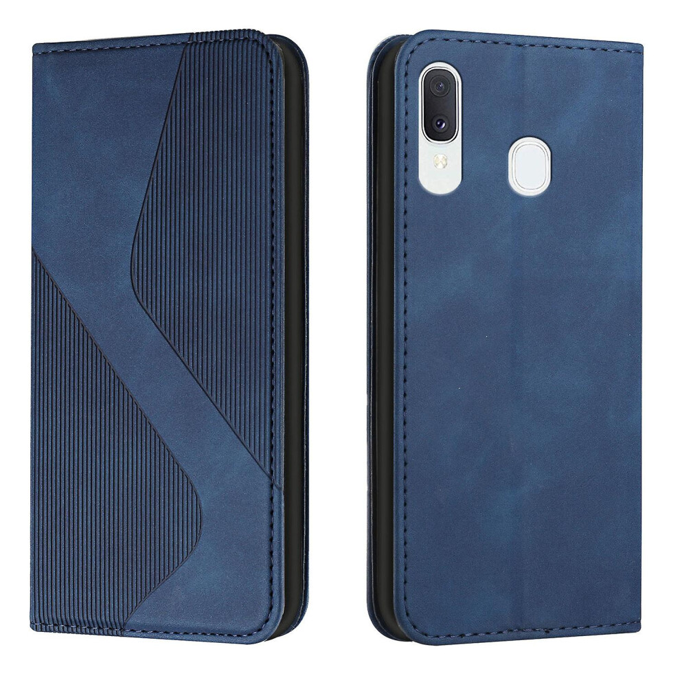 Samsung Galaxy A20 /A30 /M10s Case, Pu Leather Flip Cover Magnetic Closure Wallet Card Slots Stand Case: Blue 4059075279381