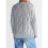 Women'S Oversized Cable Knit Crewneck Sweaters Gray S 3