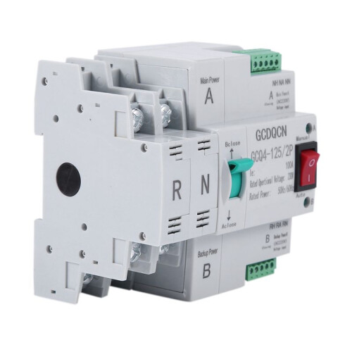 3X Dual-Power Automatic Transfer  2P 100A Household 35mm Rail Installation 1