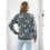 Damen Lässiger Strickpullover mit Schmetterlingsdruck, Langarm, Rundhalsausschnitt Grau L 2