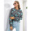 Damen Lässiger Strickpullover mit Schmetterlingsdruck, Langarm, Rundhalsausschnitt Grau L 3