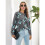 Damen Lässiger Strickpullover mit Schmetterlingsdruck, Langarm, Rundhalsausschnitt Grau L 4
