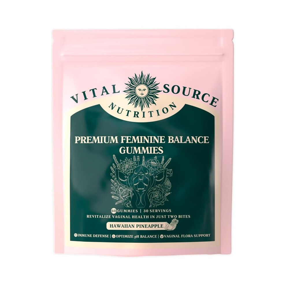 Vaginal Probiotic Gummies for Women - pH Balance and Immune Defense,Support Healthy Odor and Vaginal Flora,Hawaiian Pineapple,60 Gummies