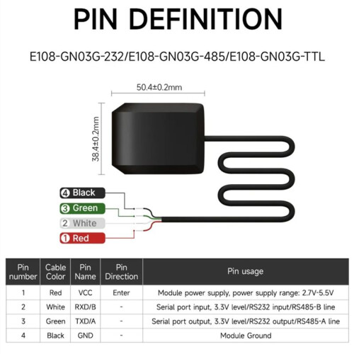 GNSS Module MultiMode Satellite Position Navigation BDS GPS GLONASS E108-GN03 Series Low Power Consumption Small C 1