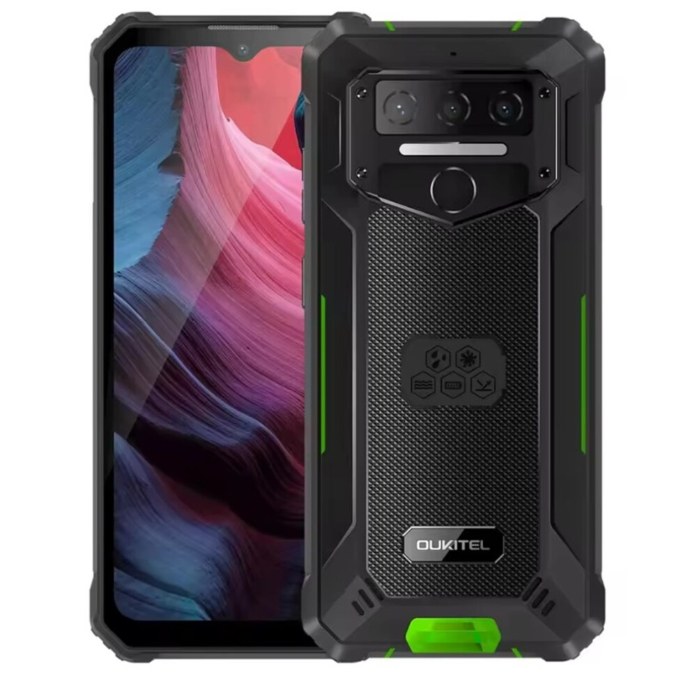 Oukitel (Green) Wp23 Plus Rugged Phone Unlocked 2026-10600Mah Battery, 128Gb Rom, 6.52'' Display Rugged Smartphone,Black/Green/Orange Green,Black