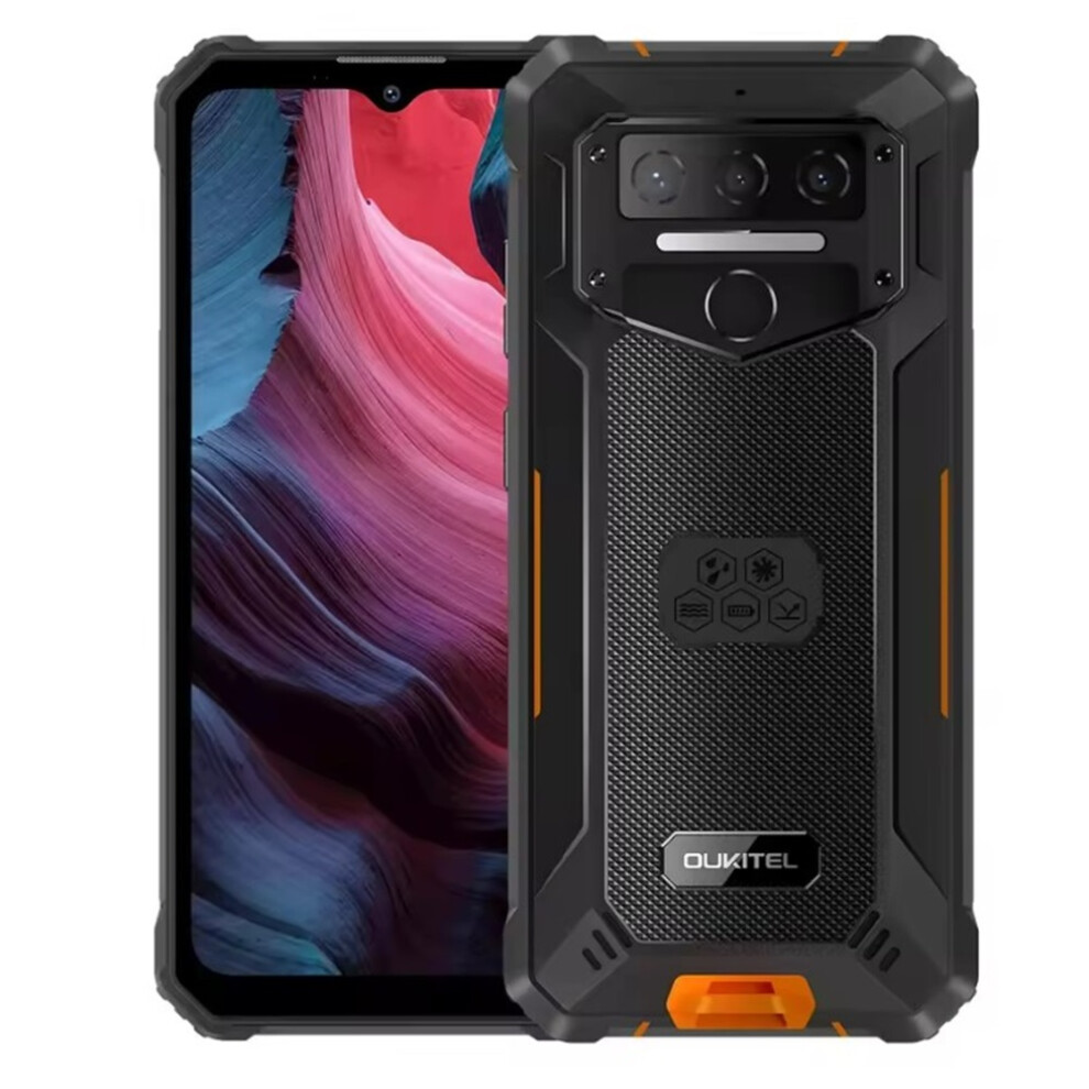 Oukitel (Orange) Wp23 Plus Rugged Phone Unlocked 2026-10600Mah Battery, 128Gb Rom, 6.52'' Display Rugged Smartphone,Black/Green/Orange Orange,Black