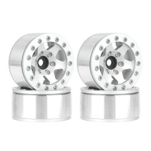 Silver-Edged 1.55 Inch Metal Wheel Tire Climbing Car AX90069 for JIMNY CC01