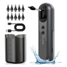 Kit de Nettoyage D'Oreilles Électrique avec 10 Embouts Réutilisables, Rechargeable par USB, pour une Utilisation Familiale en Toute Sécurité.