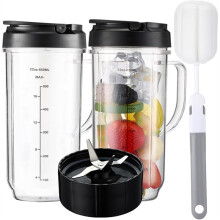 Per Tazze e Lame del Frullatore , Tazza da 22 Once con Coperchio Flip Top To-Go, Lama A Croce, per 250w MB1001