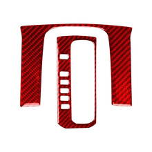 Autocollant de DéCoration de Couverture de Panneau de Changement de Vitesse en Fibre de Carbone Rouge ABS pour   10Th Gen 2016 2017 2018