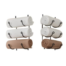 Iron Art Bathroom Wall Towel Rack Multifunctional Multilayer Wrought Iron Hanger Wall-Hung Wine Rack