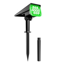 Faretto Solare Luce Solare da Giardino IP65 Energia Solare Luce Verde per Decorazioni da Giardino Luce Solare Faretto da Cortile Esterno