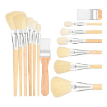 Brosse à Vadrouille pour Peinture Acrylique, Pinceaux de Mélange Polyvalents pour Peinture Acrylique, Ensemble de Pinceaux en Poils de Chèvre