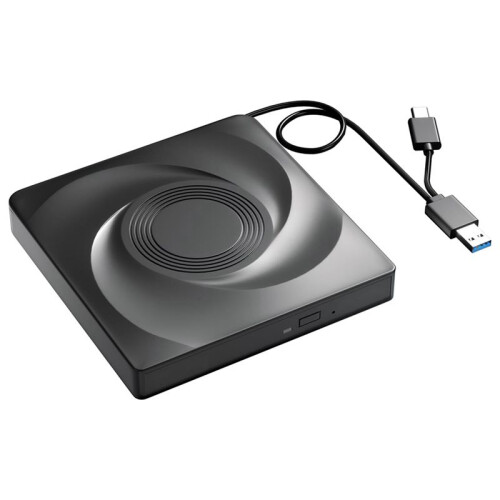 External CD/DVD Drive Burner, CD ROM DVD Player Portable CD Reader for Laptop PC Windows 11/10/7 Linux  OS